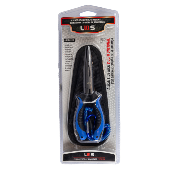 ALICATE DE BICO 7″ COM BAINHA E CORDÃO DE SEGURANÇA
